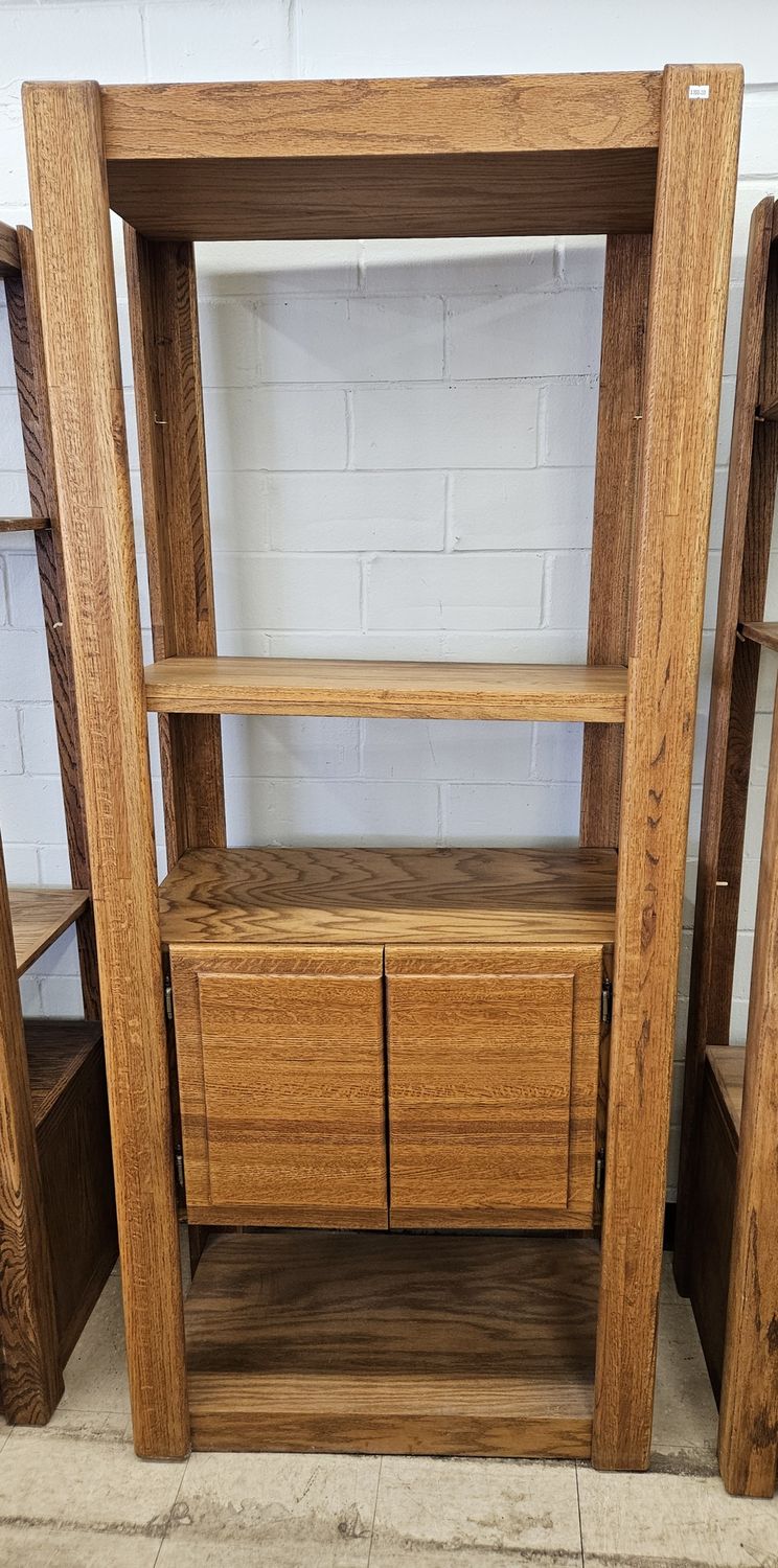 Tall oak cabinet