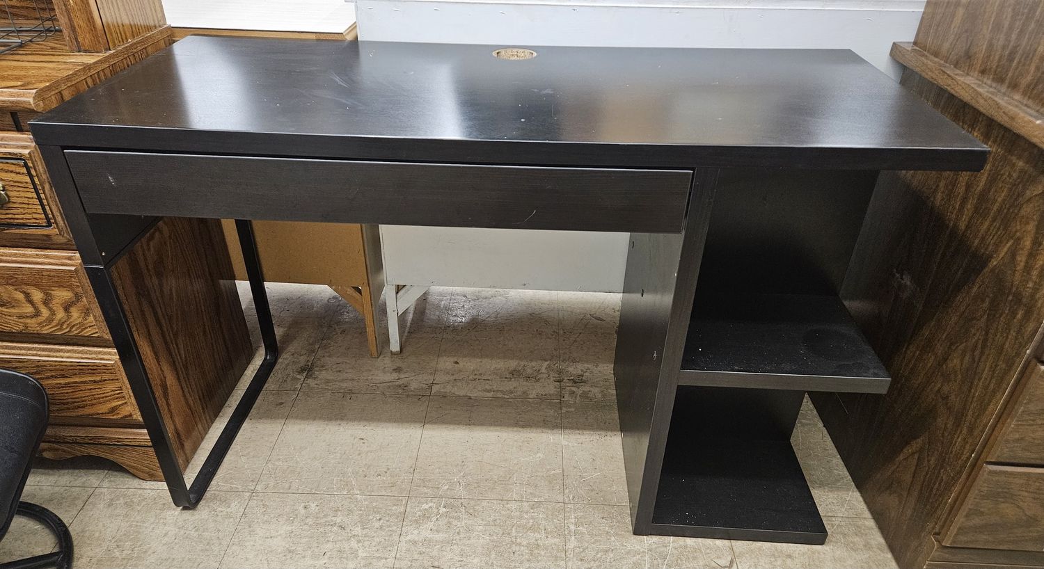 Black-brown IKEA Micke desk
