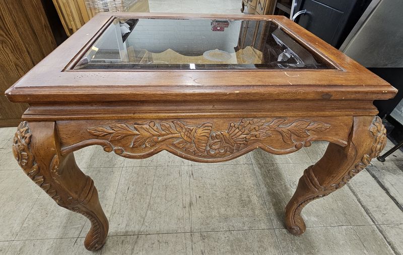 Square wooden accent table