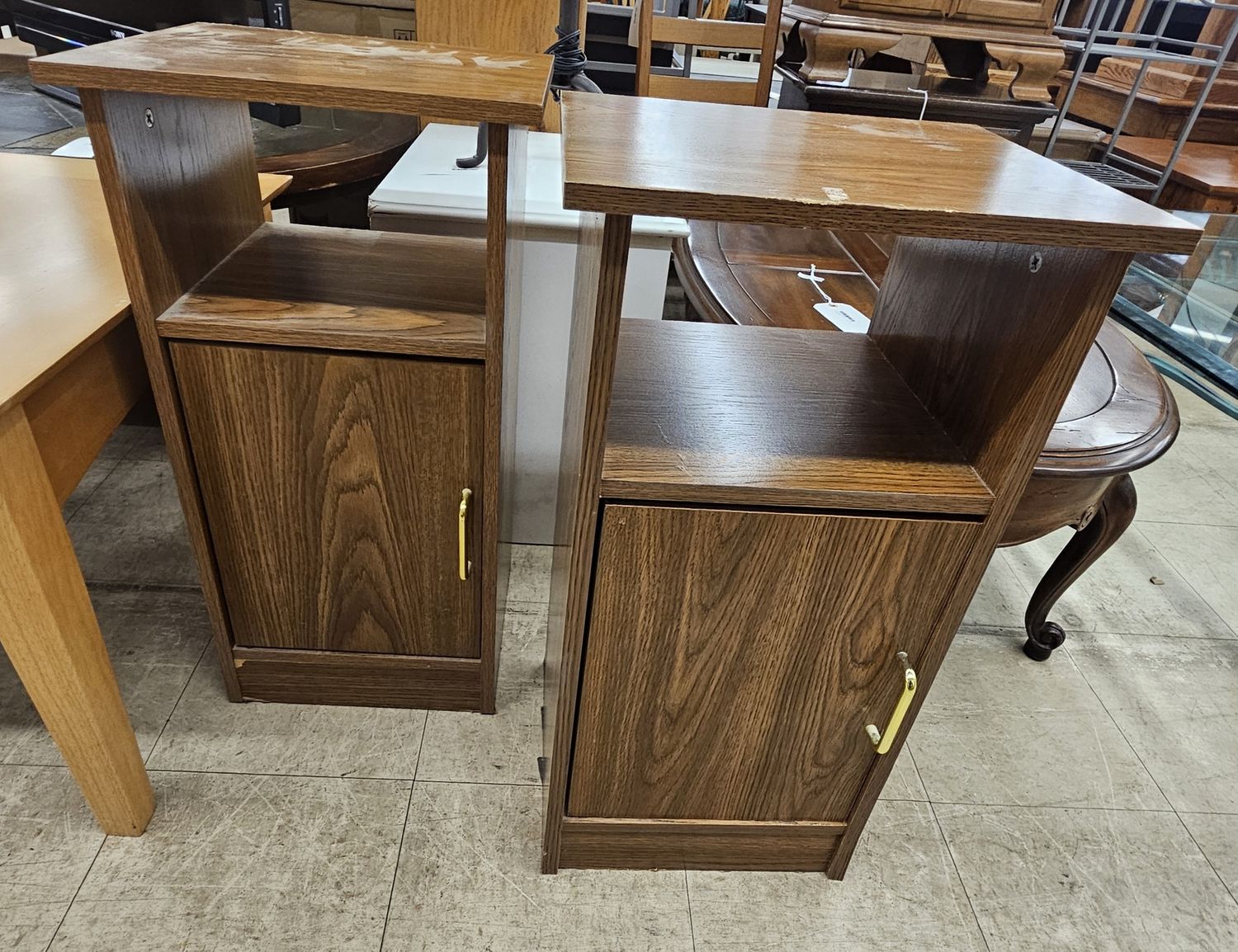 Matching wooden nightstands