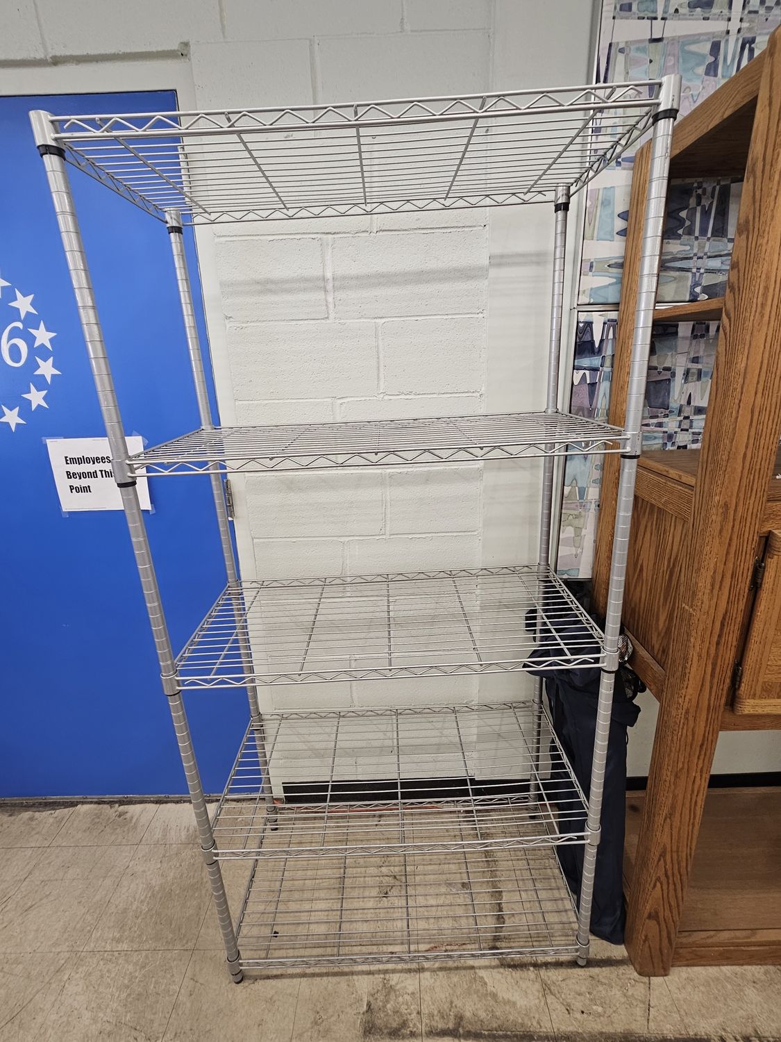5-tier adjustable, heavy-duty chrome wire shelving unit