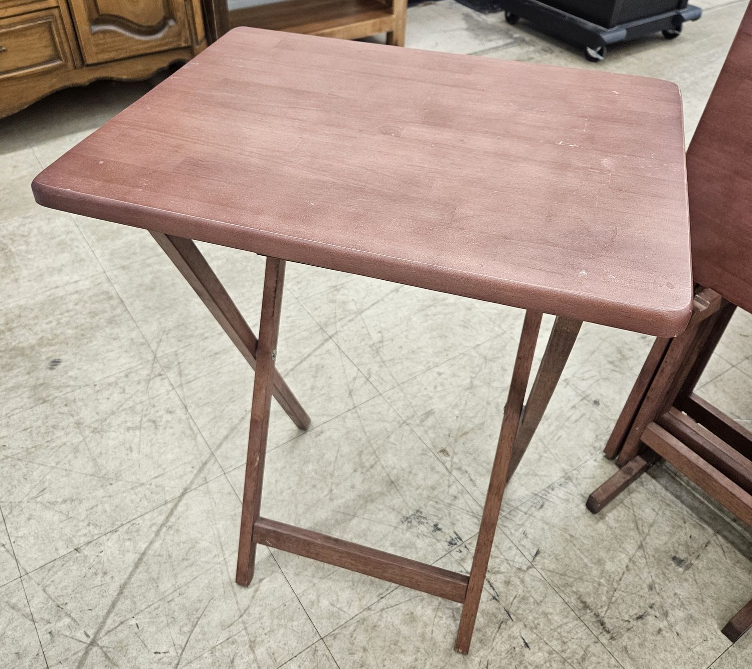 Classic wooden TV tray table