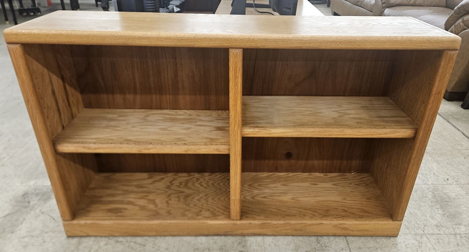 Light oak, four-shelf bookcase