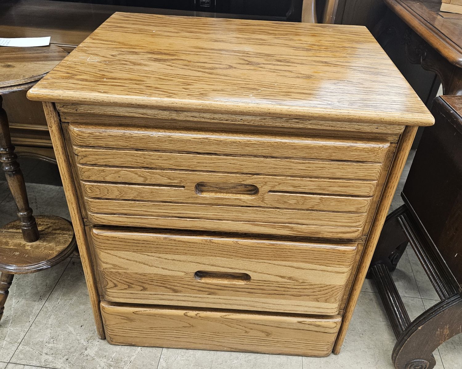 Three drawer nightstand