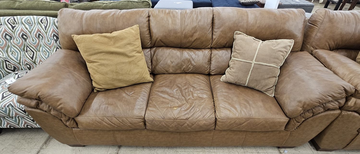 Brown leather Couch!!