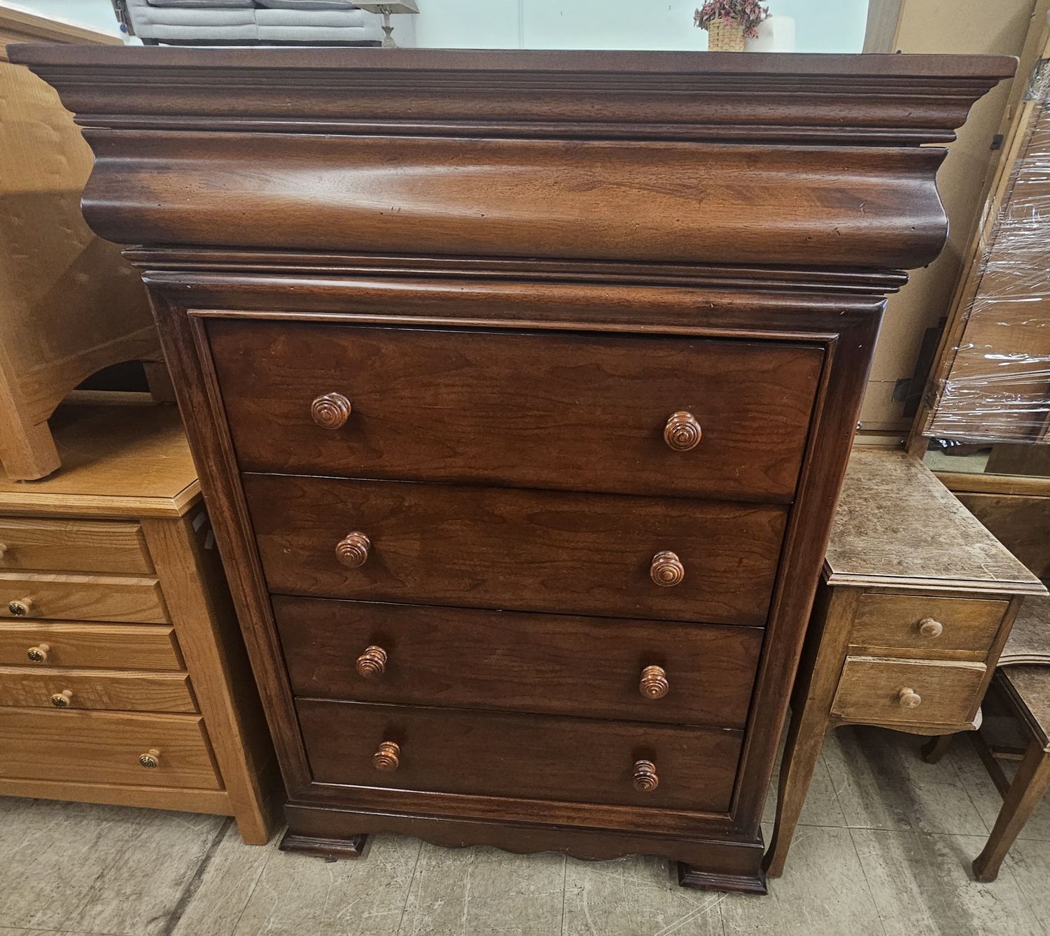 Stately mahogany chest of drawers