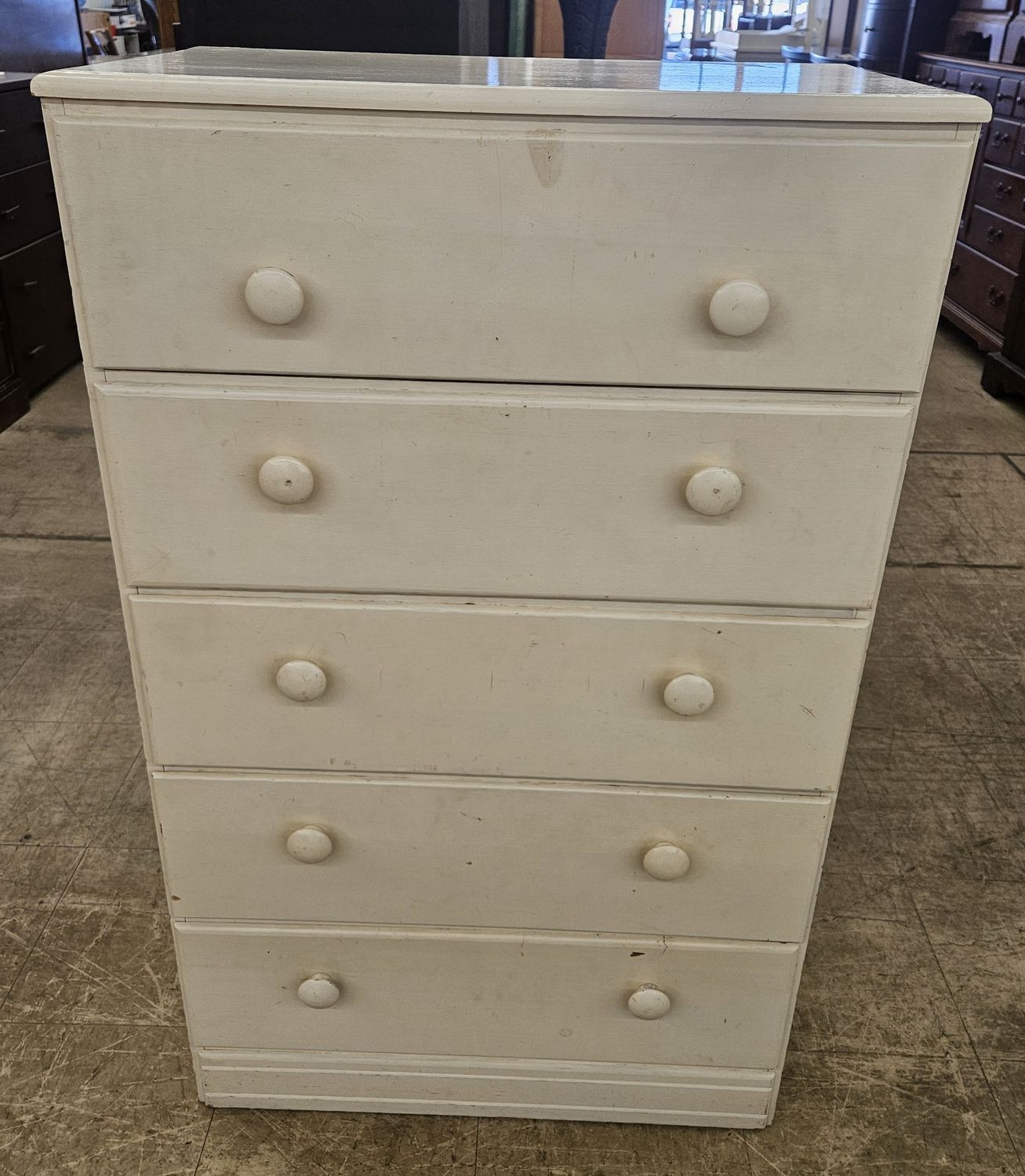 Off-white, six-drawer dresser