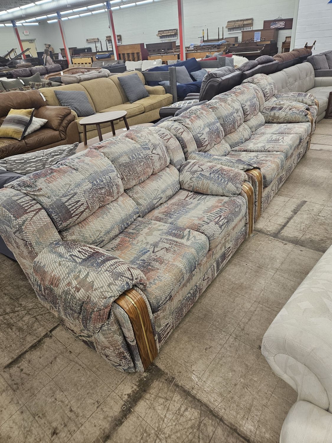 Comfy patterned couch