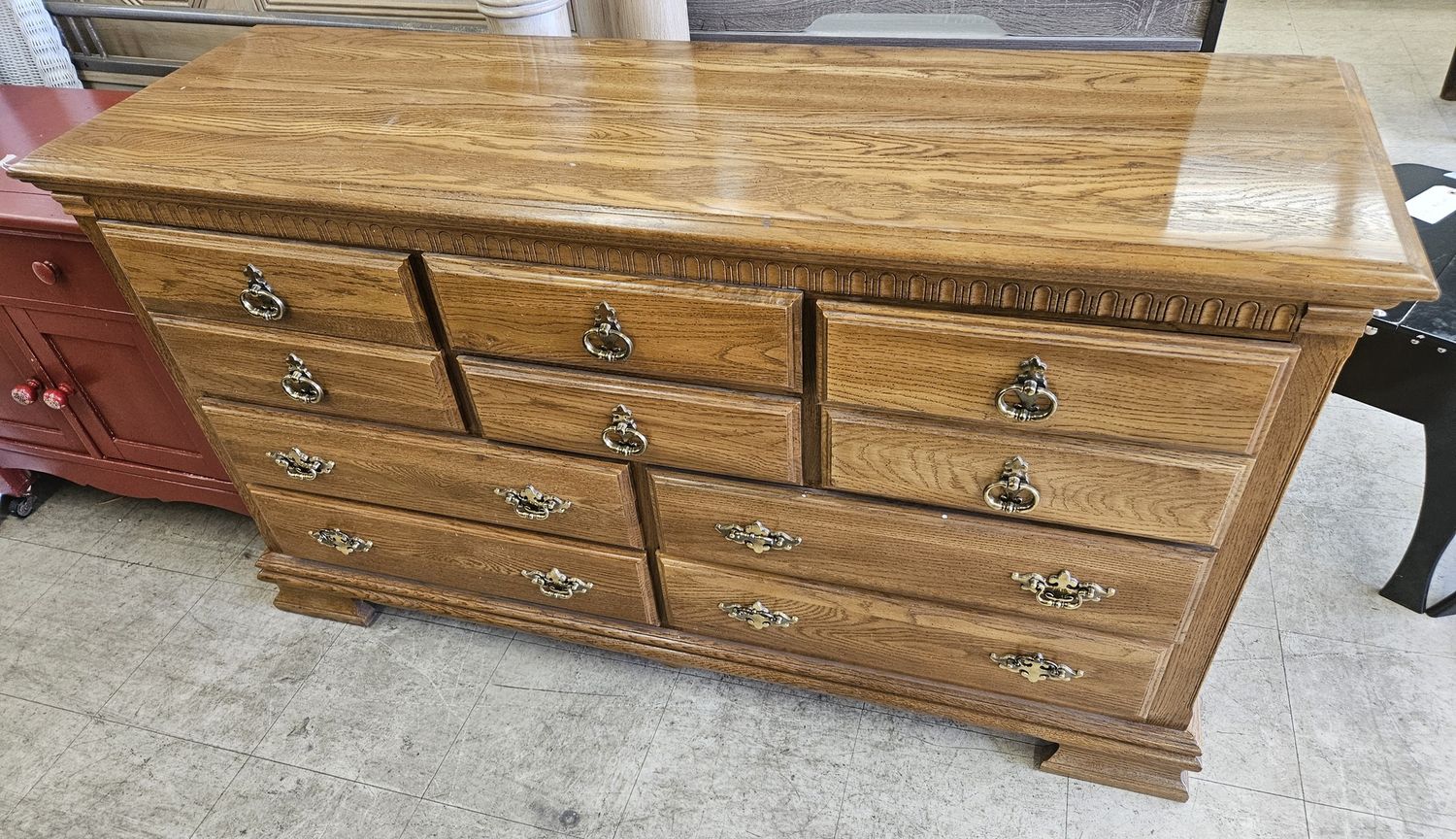 Traditional Oak Triple Dresser