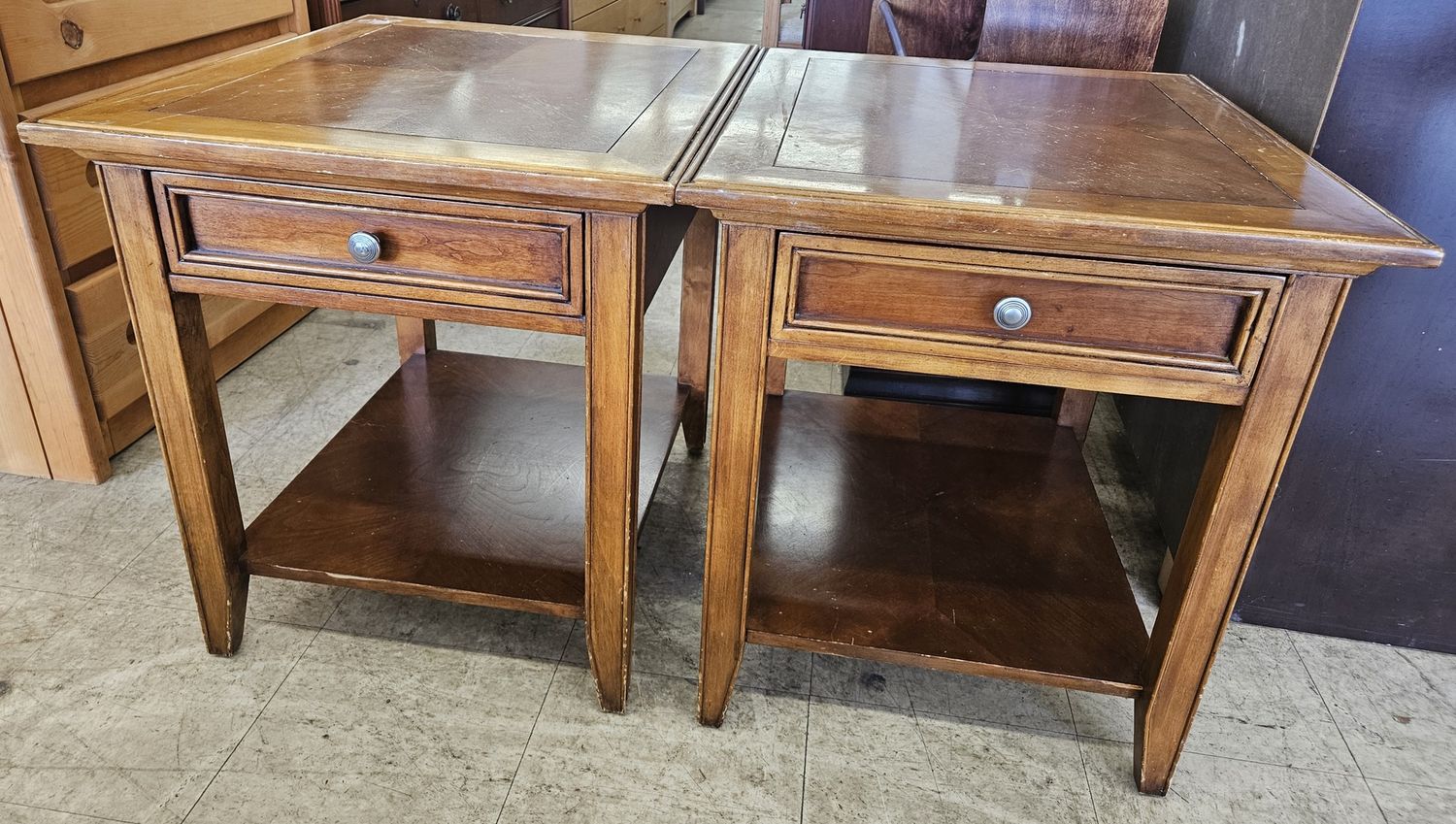 Set of two Stanley end tables