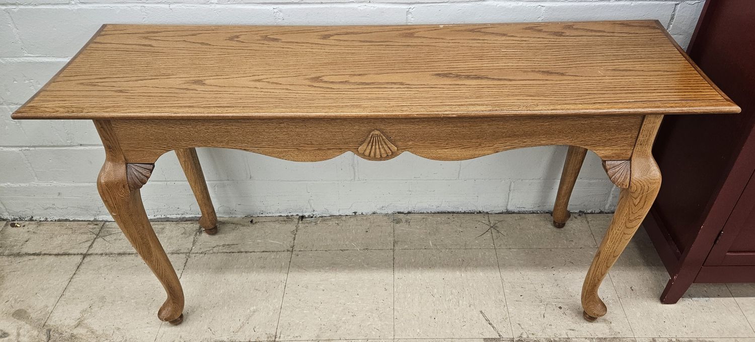 Oak console table