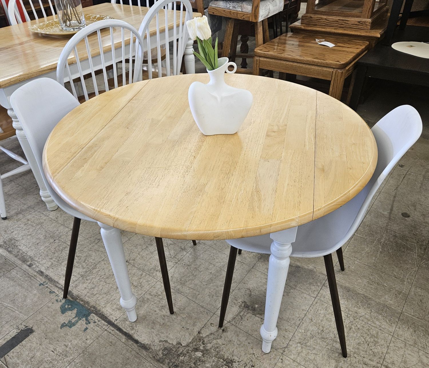 Drop-leaf dining table &amp; 2 chairs