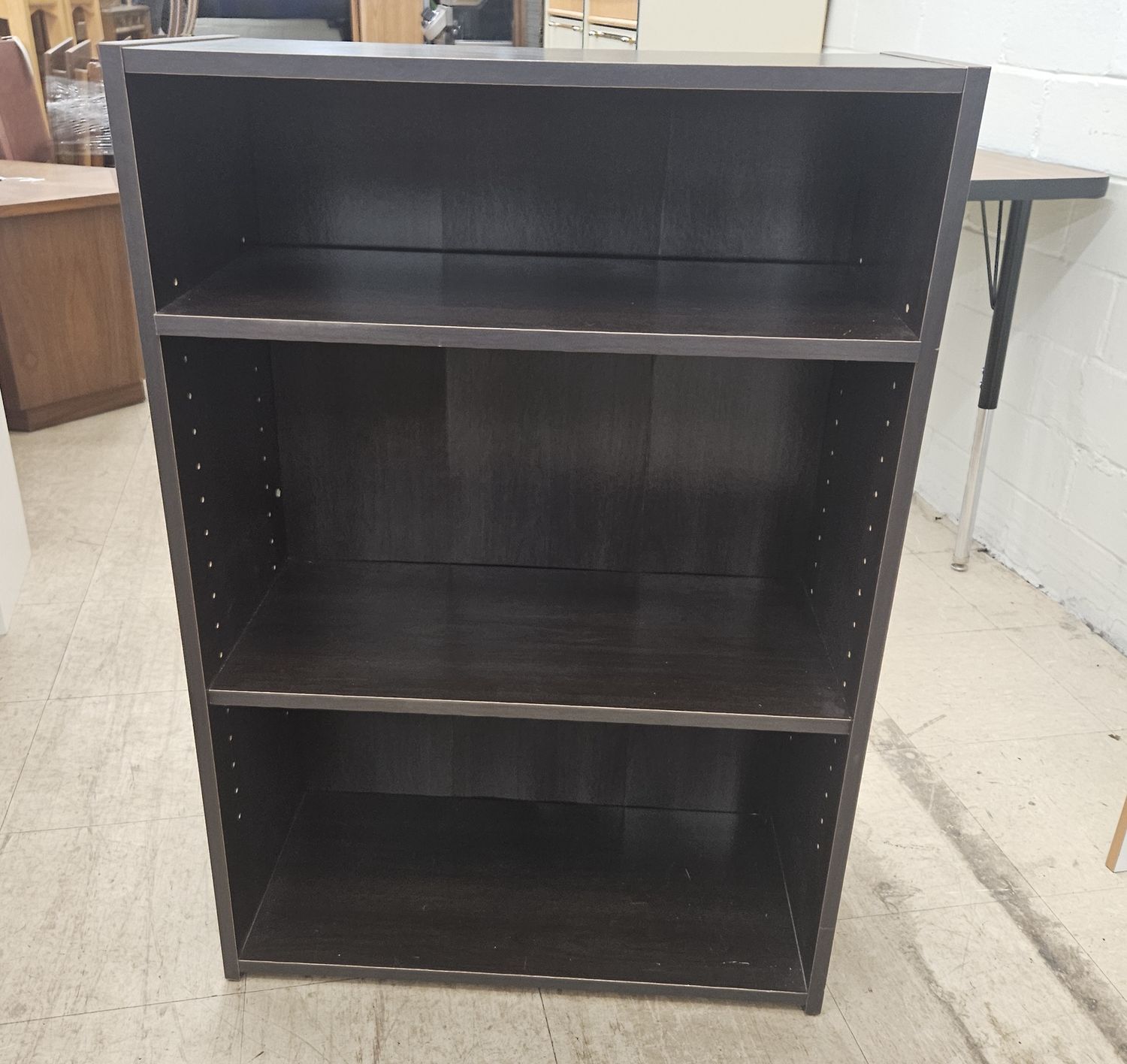3-tier dark brown bookshelf
