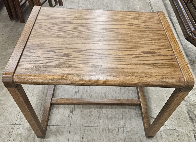 Solid oak side table