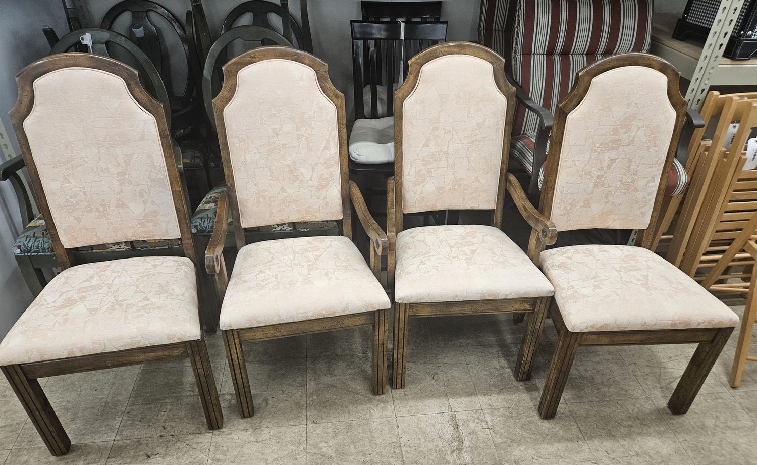 Four vintage dining chairs