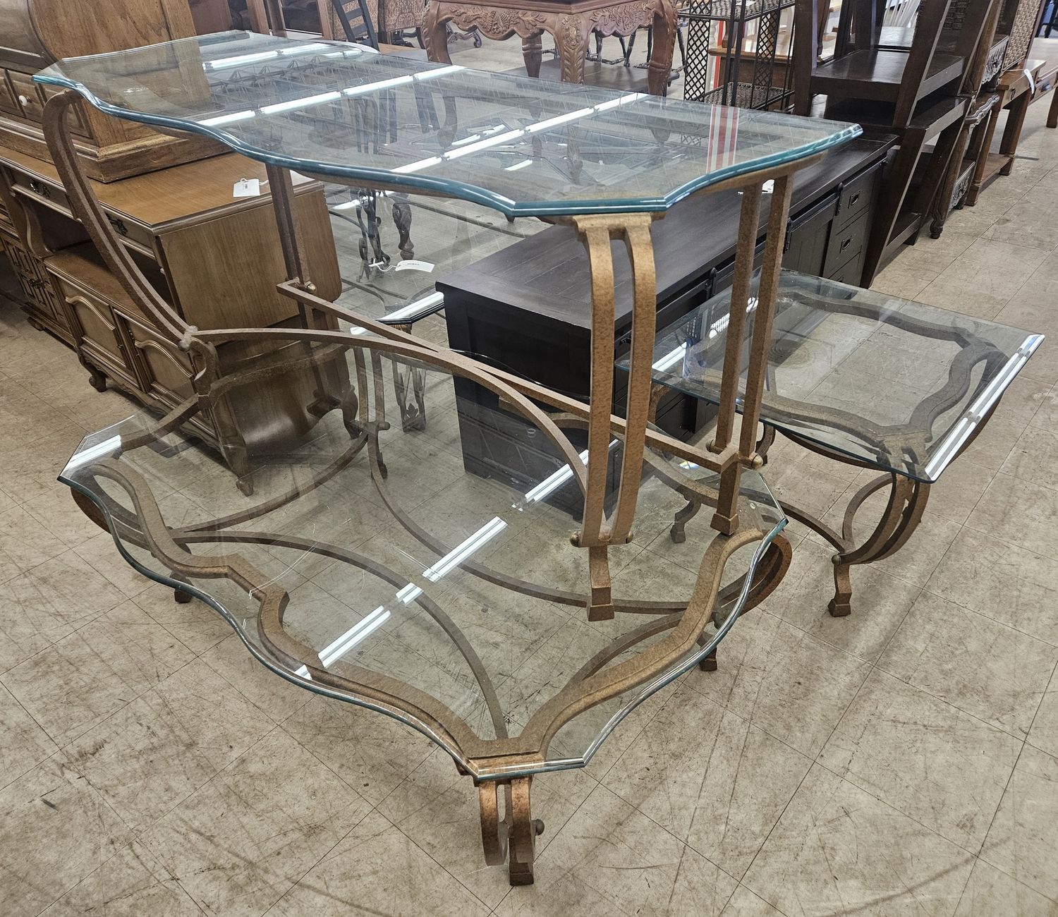 Set of three living room tables