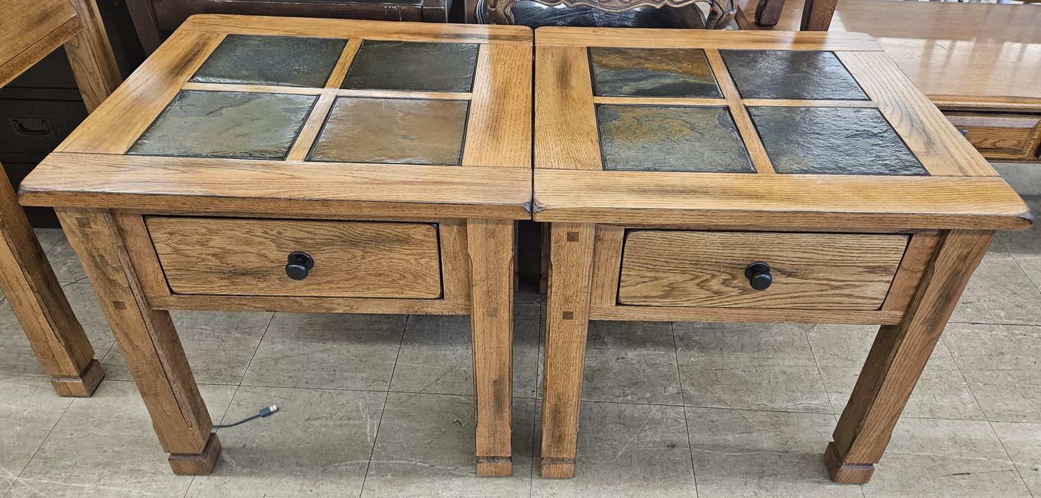 rustic end tables