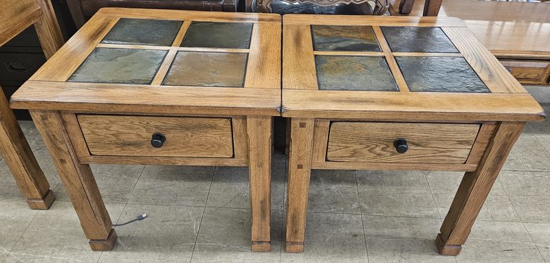 rustic end tables