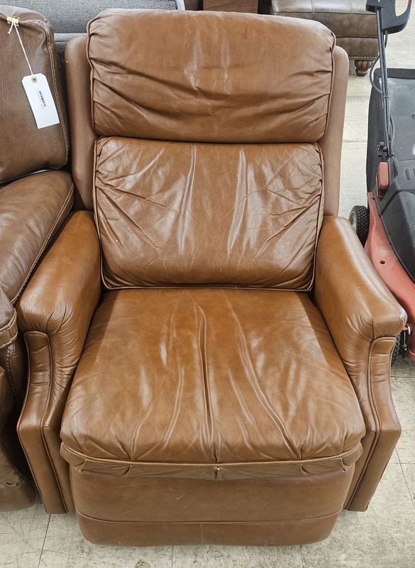 Inviting brown leather recliner