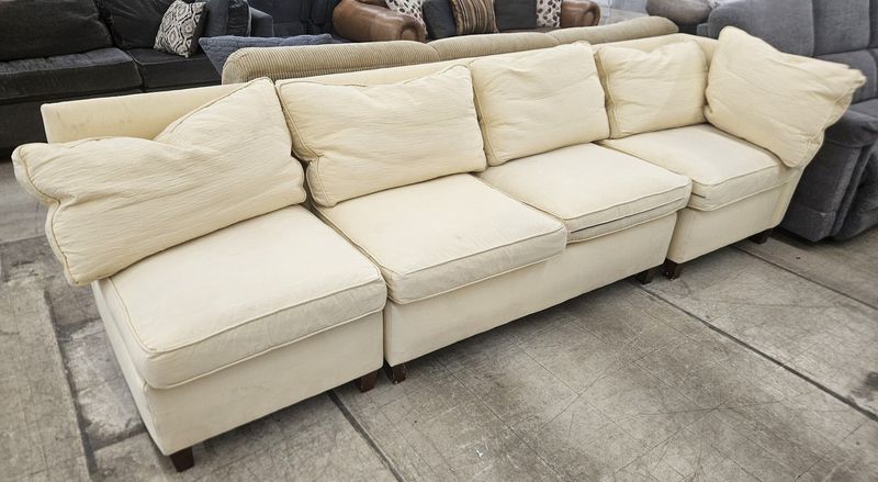 yellow-colored sectional sofa