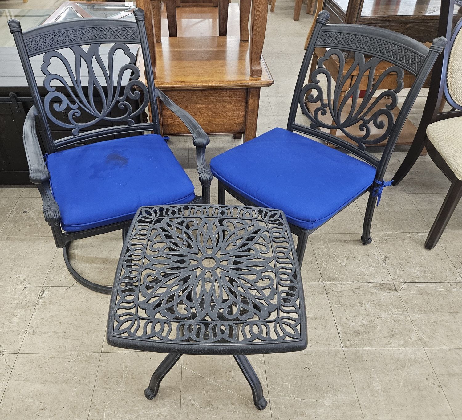 Elegant three-piece patio set