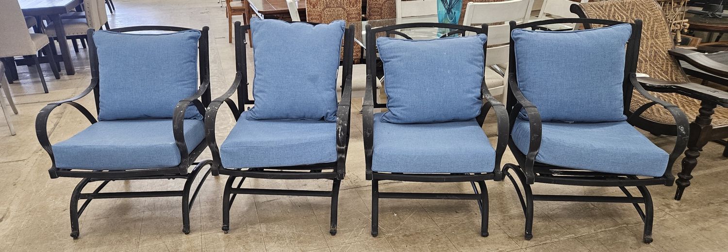 Set of four patio chairs