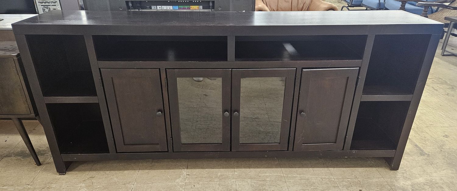 Dark brown TV stand