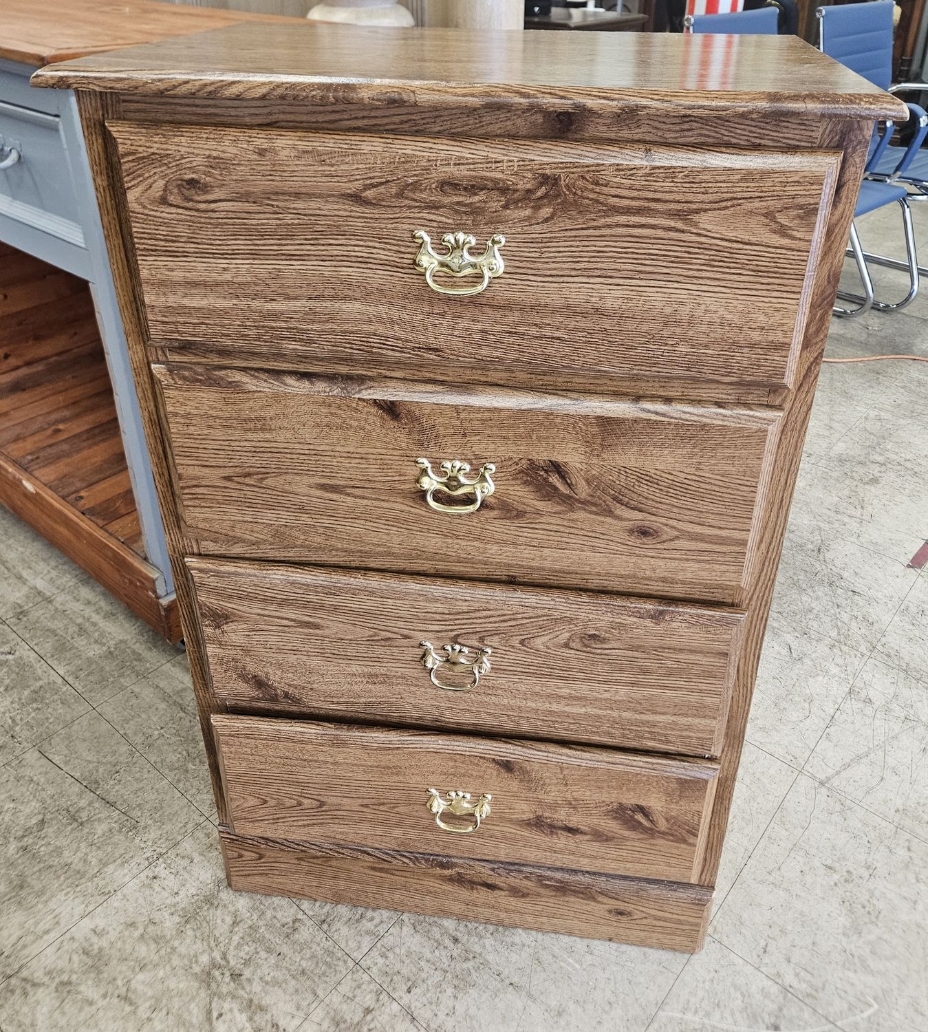 Four-drawer wooden dresser