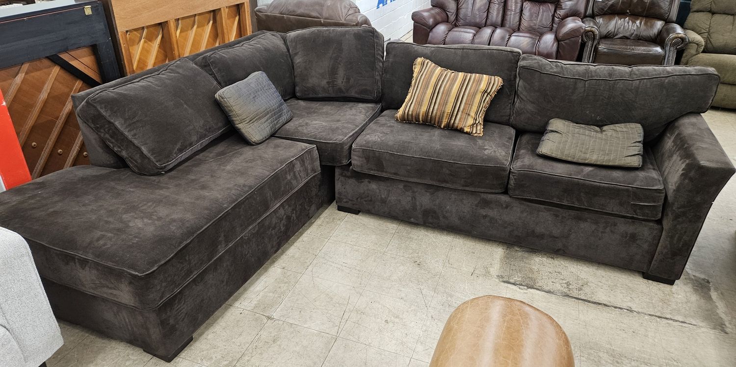 Dark brown sectional sofa
