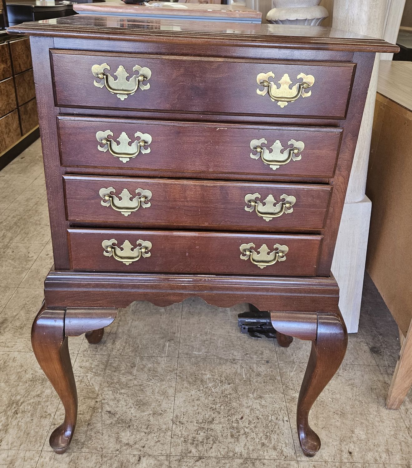 Queen Anne style silver chest or flatware chest