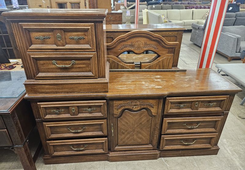 Stanley Furniture Dresser with Mirror and Nightstand