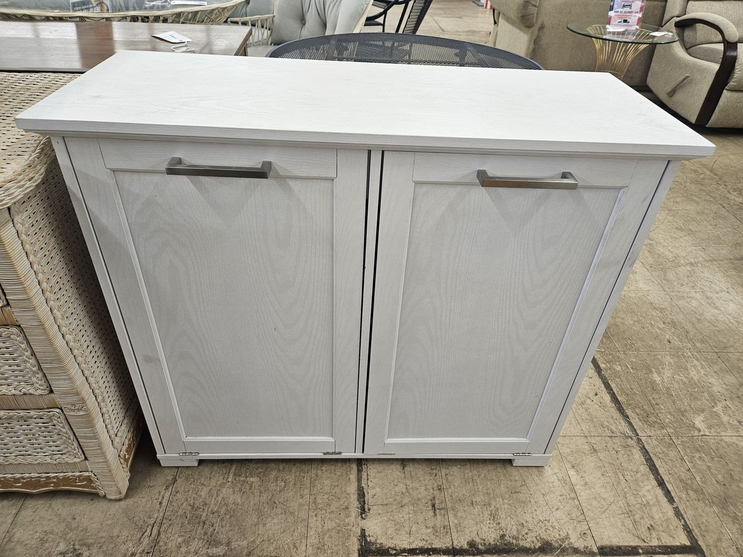 White storage cabinet