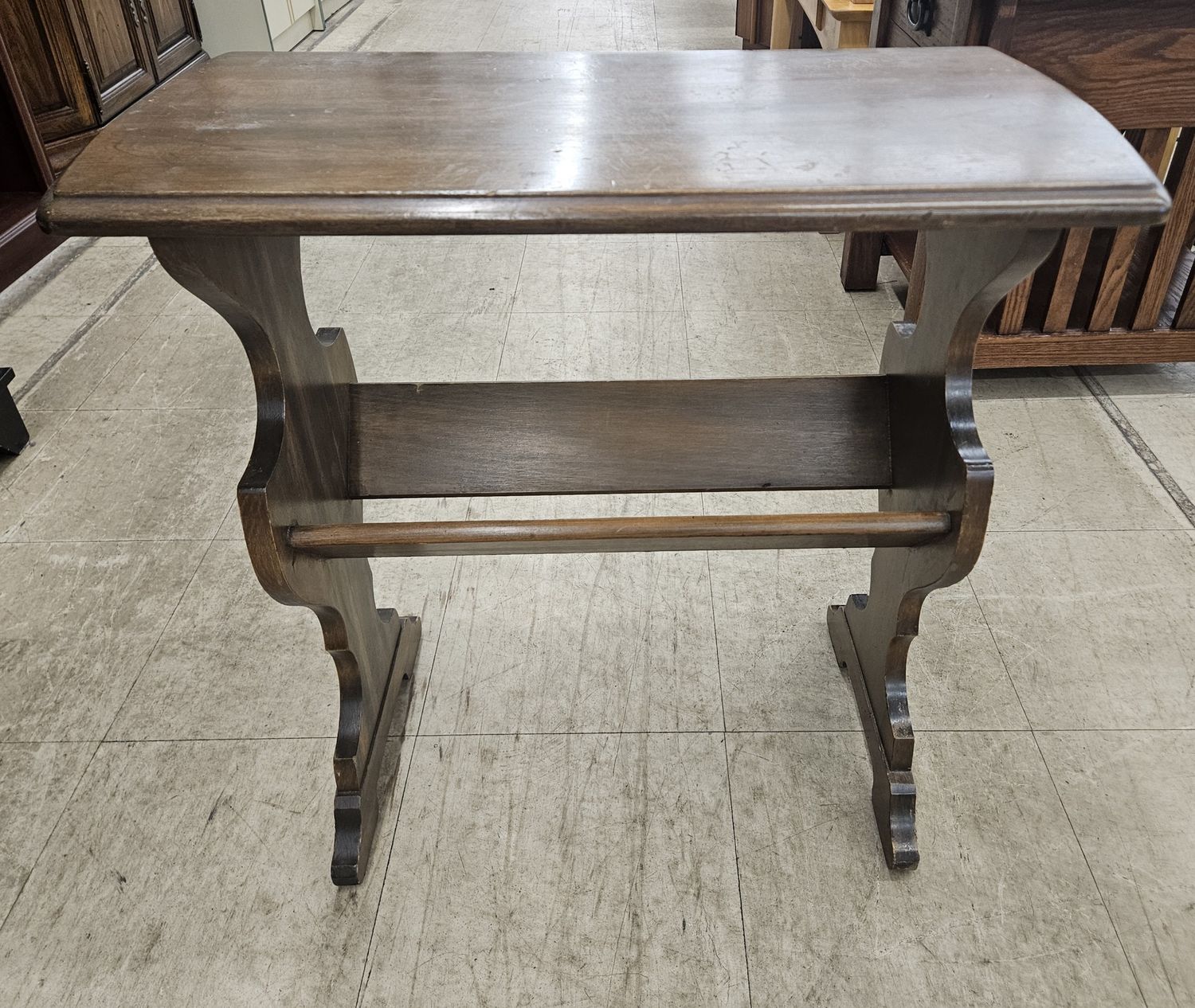 Elegant Antique Magazine Rack/Side Table