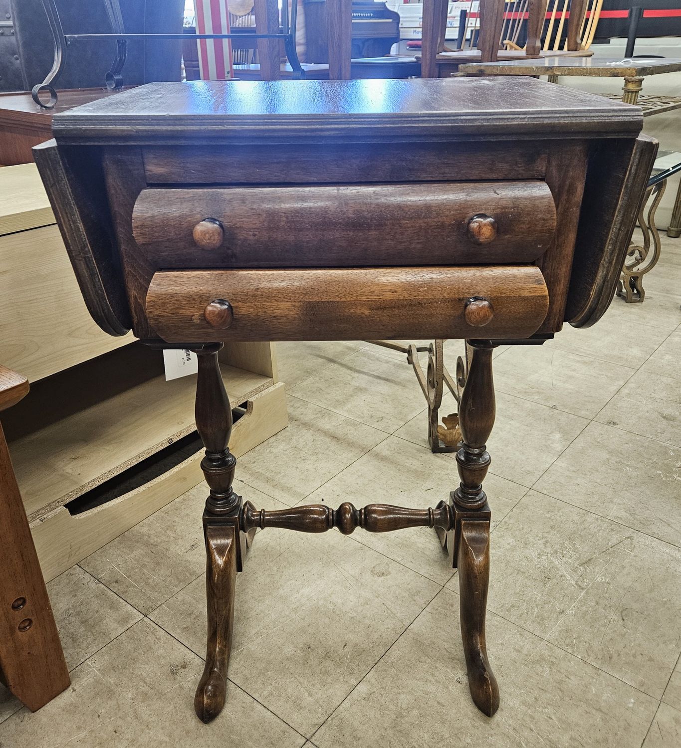 Antique Mahogany Sewing Table