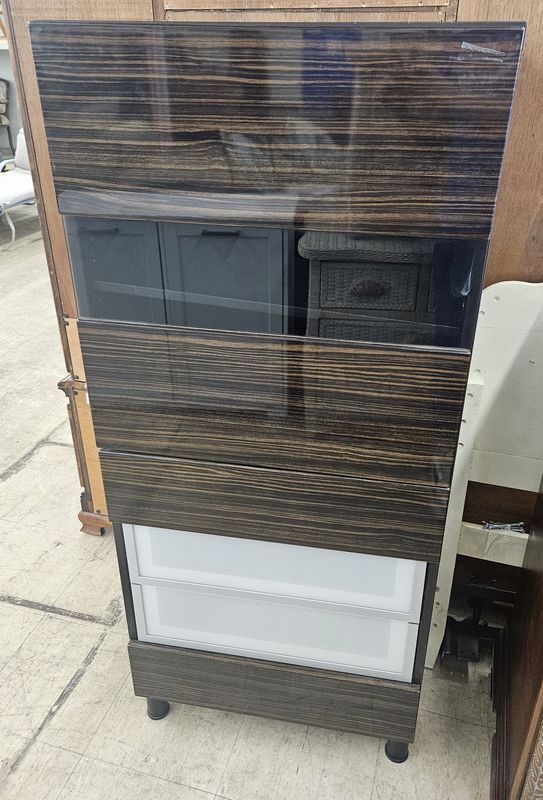 Modern Storage Cabinet with Drawers &amp; Shelves