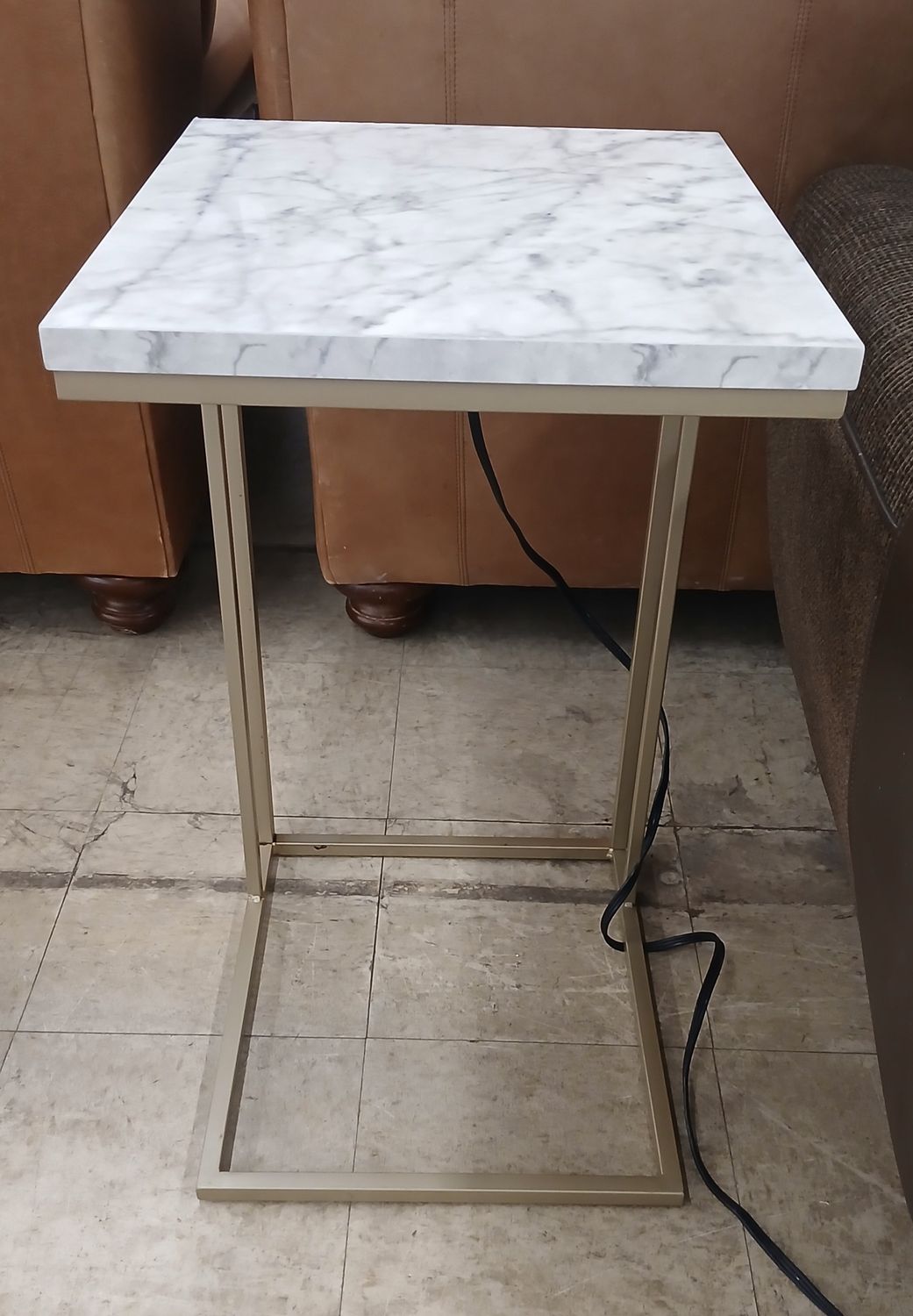 Modern Marble-Top End Table