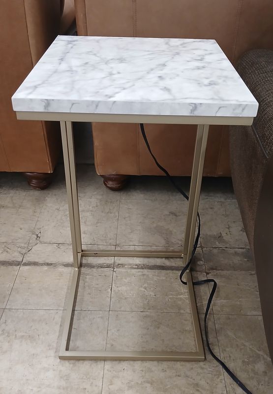 Modern Marble-Top End Table