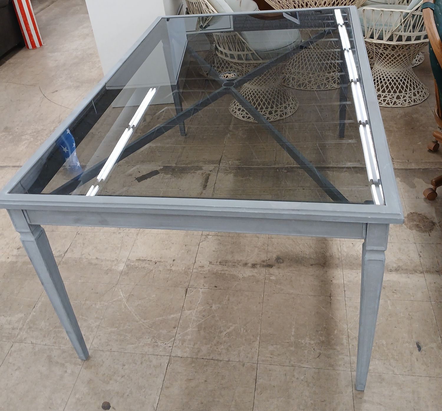Glass-Top Patio Table