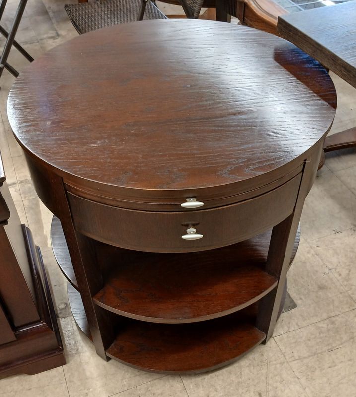 Elegant Round Wood Side Table