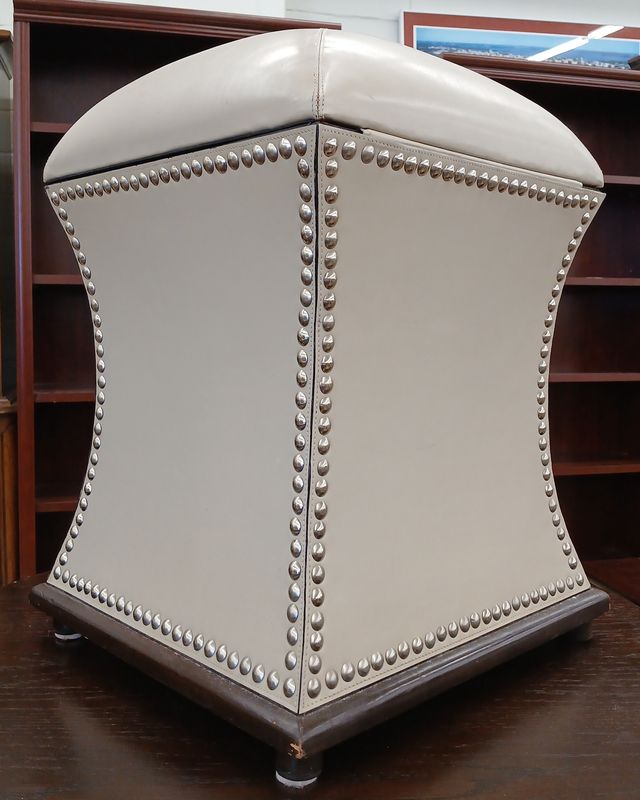 Elegant Leather Ottoman