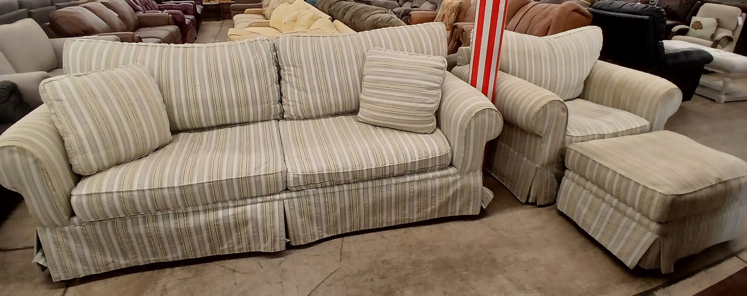 Striped Sofa Set