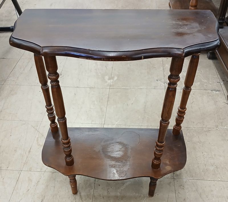 Tiered Mahogany Console Table