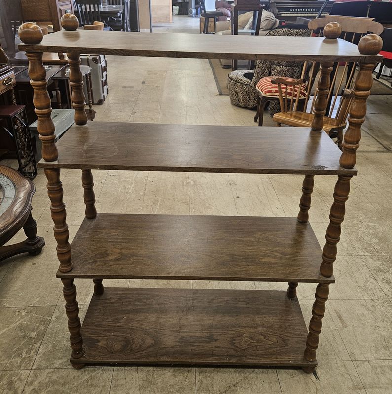 Charming four-tier wooden shelf