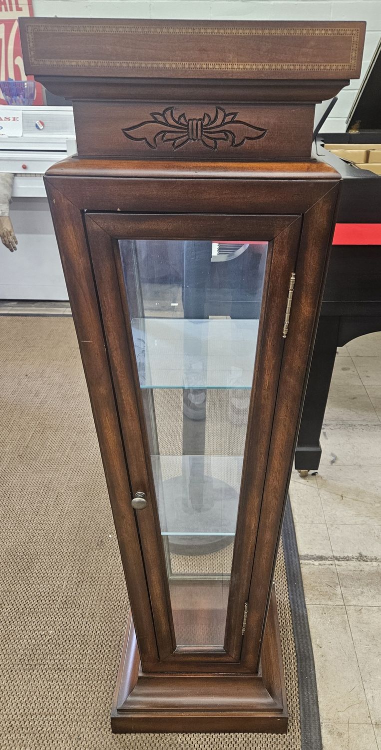 Elegant Wood &amp; Glass Display Cabinet