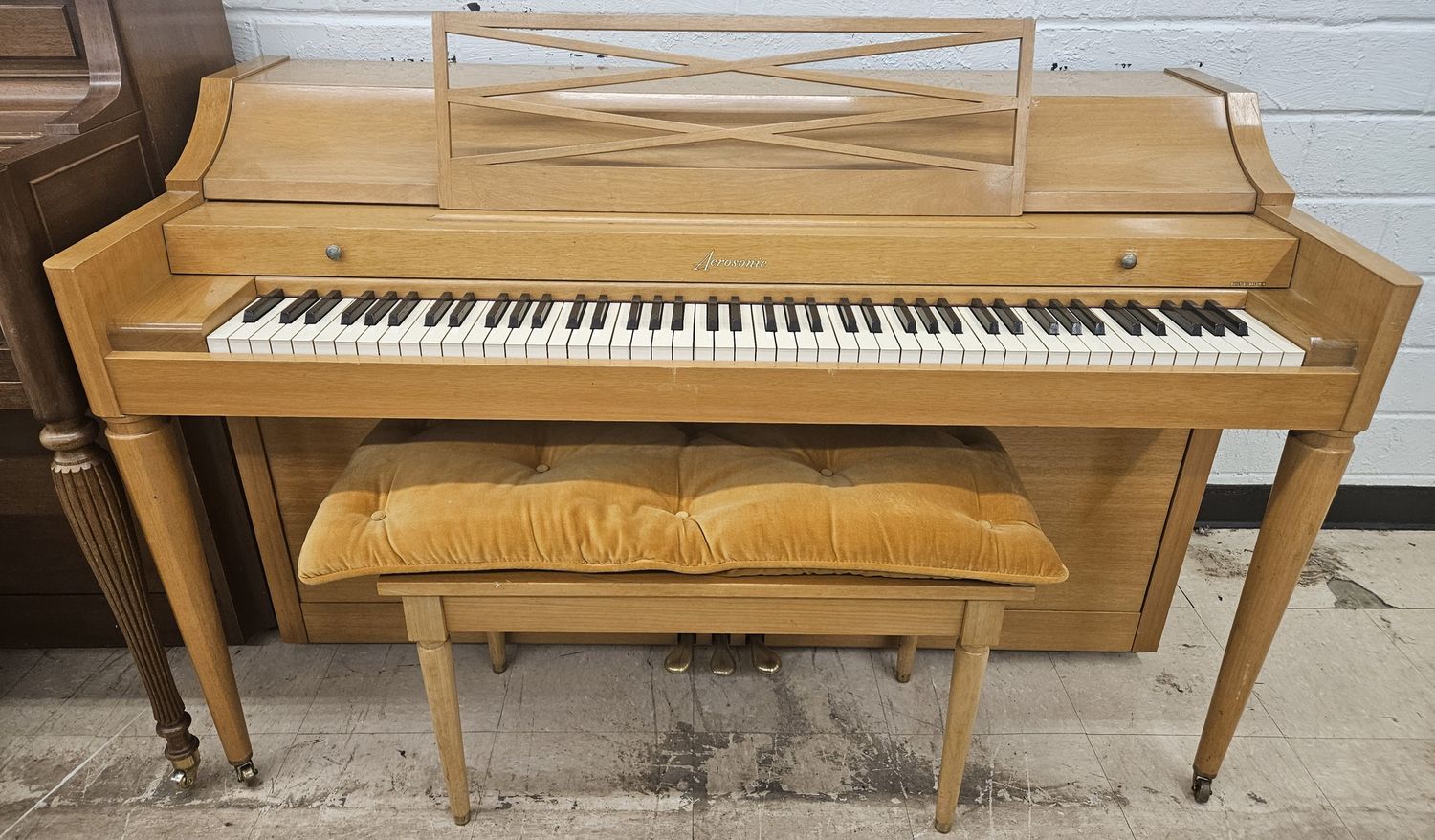 Blonde mid-century modern style Baldwin Acrosonic