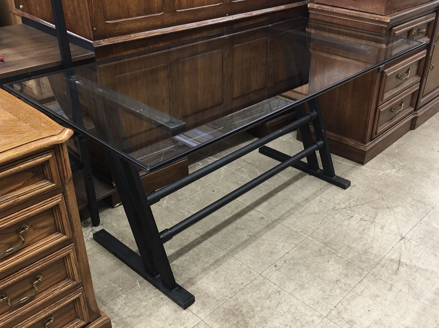Glass Top Desk