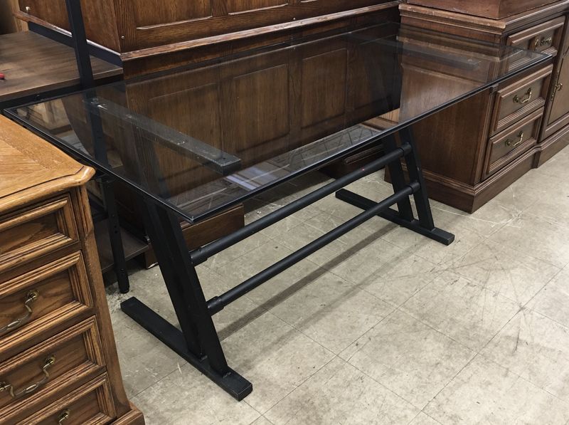 Glass Top Desk