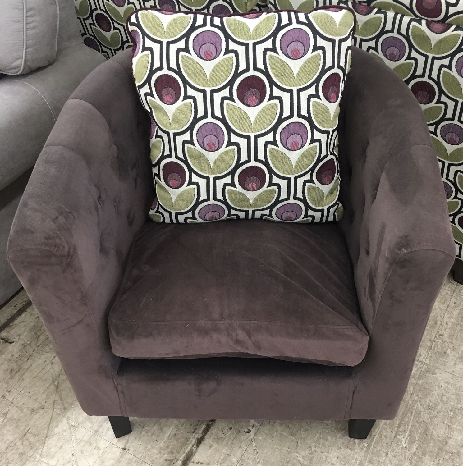 Brown Plush Chair