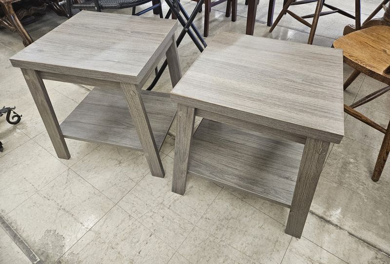Modern gray end tables