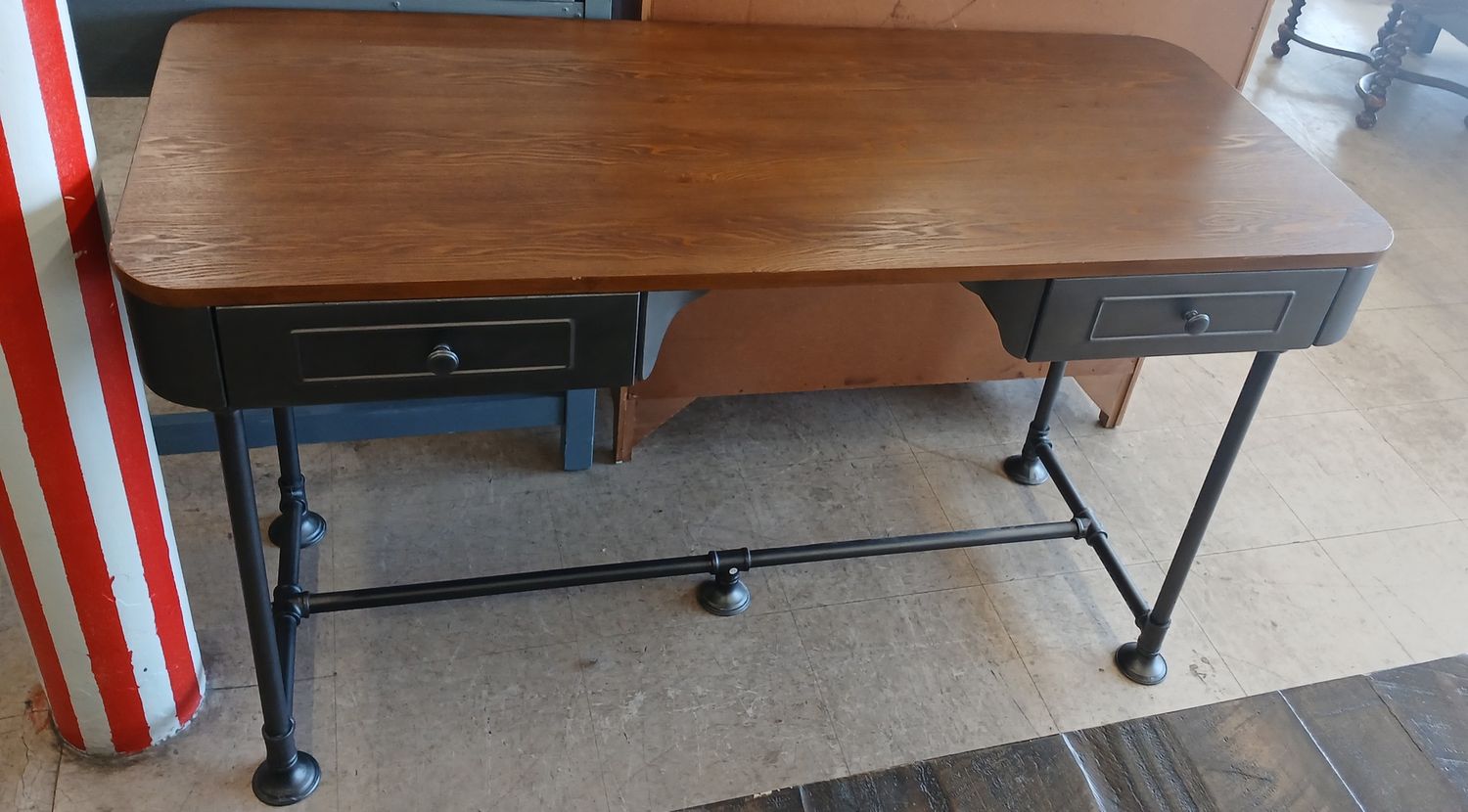Metal and Wood Desk